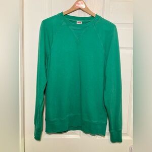 J. Crew 🟣 Size Medium Vintage Label Mens Crewneck Casual Sweatshirt in Green